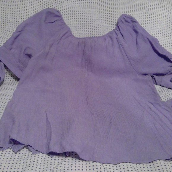 Unique spectrum brand gauzy peasant style top womans plus 2X - Picture 2 of 4